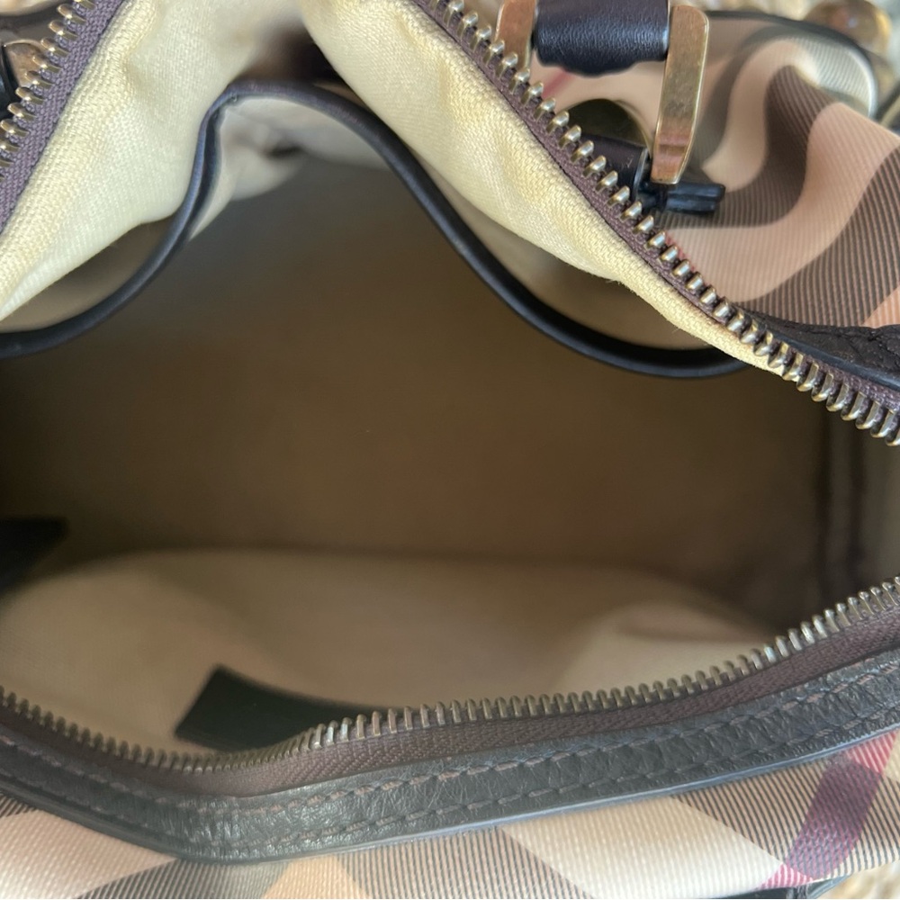 Authentic Burberry Bowling Bag Purse - Picture 5 of 11